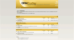 Desktop Screenshot of forums.ormprofiler.com